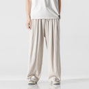 Men's Casual Cotton Linen Harlan Pants Summer Thin Straight Leg Long Trousers Wide Leg Lantern Pants Low Waist Loose Fit