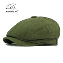 Men's Octagonal Newsboy Hat Cotton Cap French Street Style Gatsby Ivy Cabbie Caps Golf Scally Hat