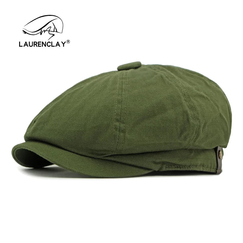 Men's Octagonal Newsboy Hat Cotton Cap French Street Style Gatsby Ivy Cabbie Caps Golf Scally Hat