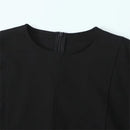 's autumn new women's clothing casual and fashionable temperament, high-end simple and relaxed round neck short dress