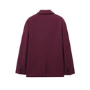 ETJ 2025  Women's Spring new Casual suit set double front loose casual suit jacket high waist double pleated trousers