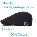 Cotton Adjustable Newsboy Caps Men Woman Casual Beret Flat Ivy Cap Soft Solid Color Driving Cabbie Hats