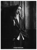 FANTASTION men's jacket with embroidery blazers oversize blazer Men's blazer luxury men's oversize jacket Big size man Suit coat