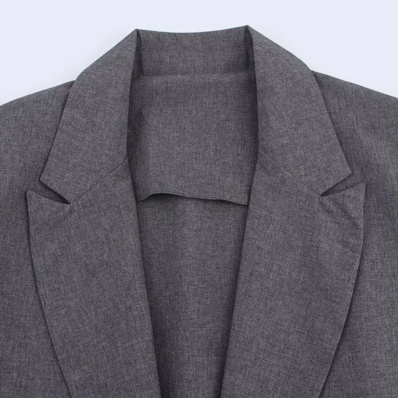 2025 WOMAN Fashion European and American Summer New Style Blended Ultra Simple Style Bow Decoration Suit Coat Outerwear Mujer