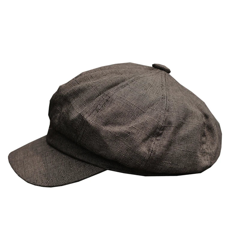 Japanese-Style Retro Artistic All-Matching Octagonal Hat Men's Mesh Red Thin British Newsboy Cap Beret Painter Cap Fashion Hat