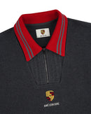 Porsche x Aimé Leon Dore Pullover Jacquard Collar Quarter Zip Charcoal